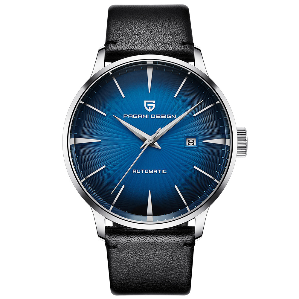 Concha blanca y cinturón de superficie azul