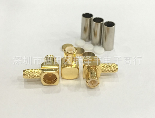 供应GSM GPRS天线射频头MCX-JW1.5弯公接RG174电缆同轴连接器