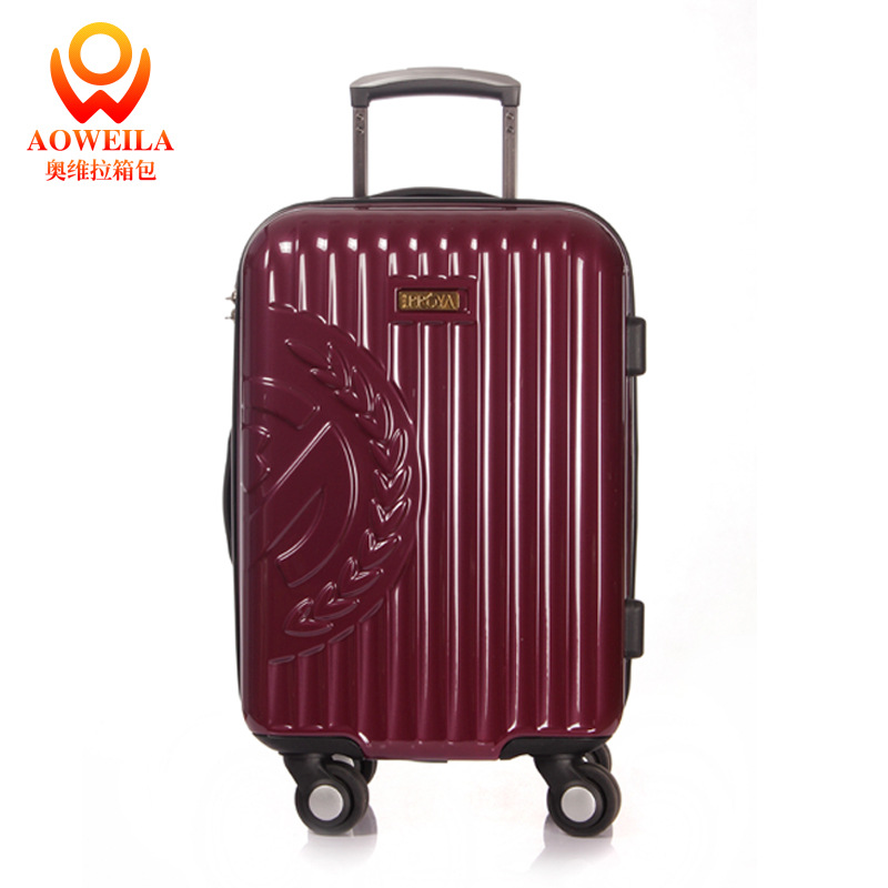 Aoweila/工廠批發20寸時尚旅行箱密碼箱幾何圖案拉桿箱萬向輪登記箱包