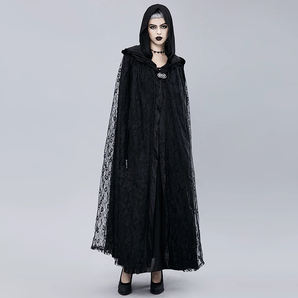 () кружевное trench coat, европейский стиль, панк-стиль, хэллоуин, косплей