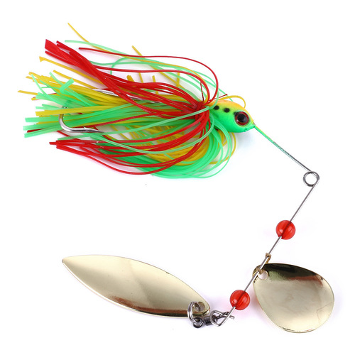 HENGJIA/Hengjia willow leaf type alloy bearded man lure 17g rotating fish type sequin anti-hanging bottom fake bait