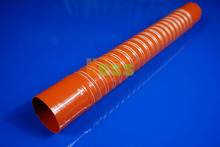 兩端帶平接頭紅色硅膠排風管 高溫絕熱風管 熱風循環系統導風管