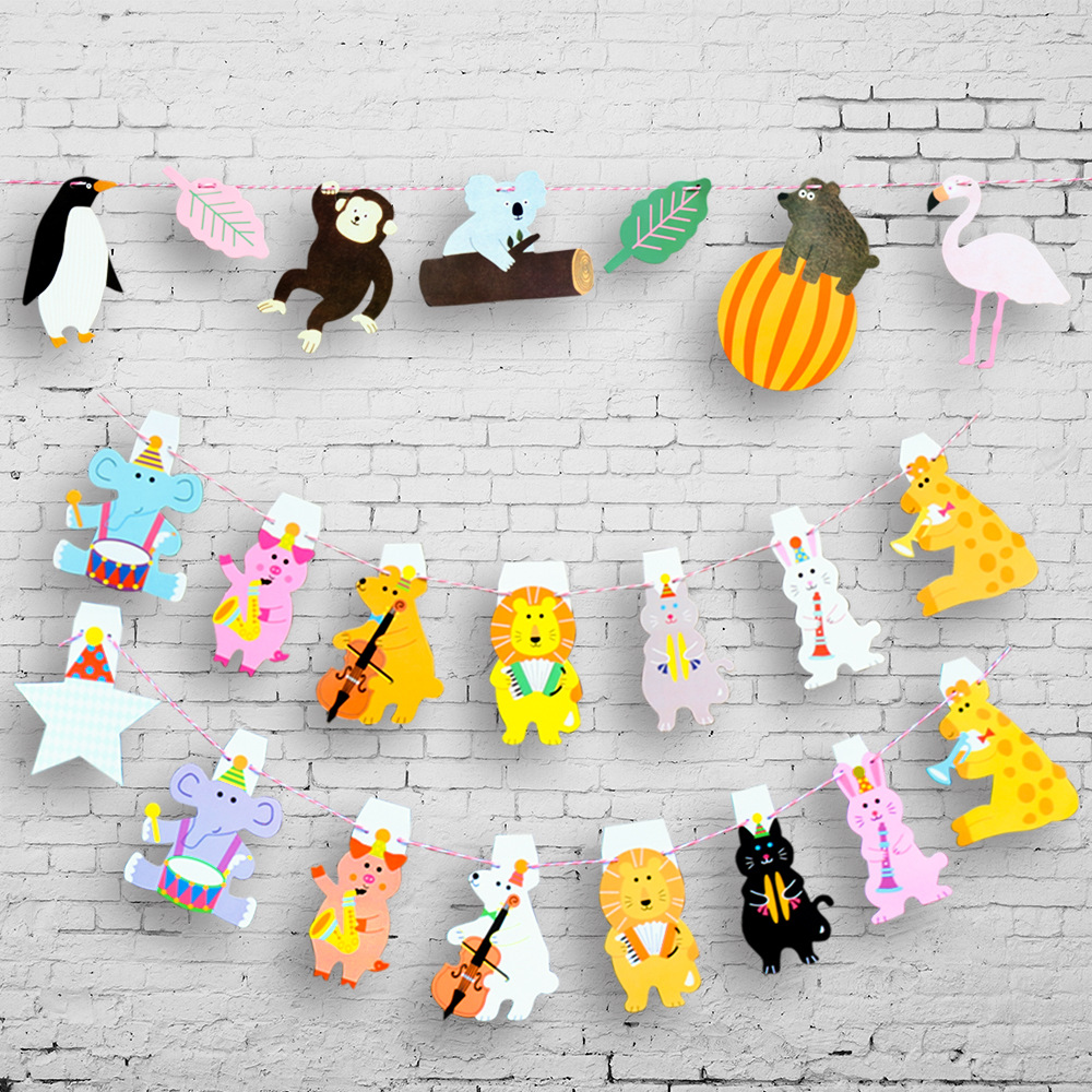 Animal Cartoon Paper Decorative Props Party Decorations display picture 1