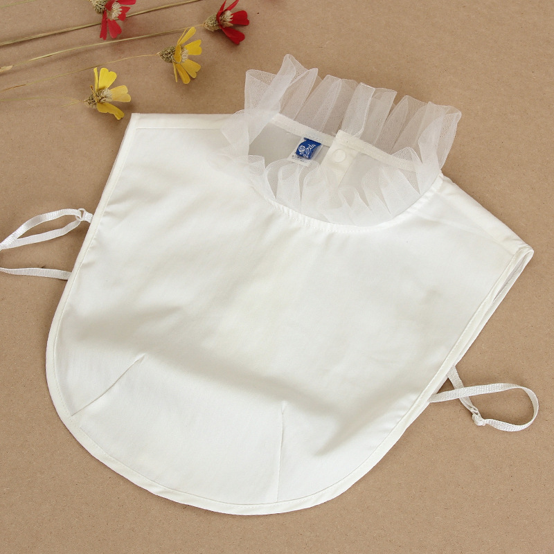 Demi-season white summer false collar