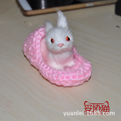 仿真拖鞋兔创意摆件新奇礼品可爱小白兔皮毛工艺品厂家直供|ms