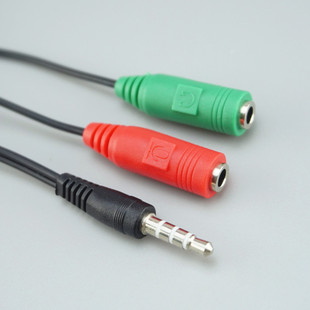 Mobile phone 3.5mm to headset microphone 1-2 audio cable laptop headset 2-in -1 adapter cable