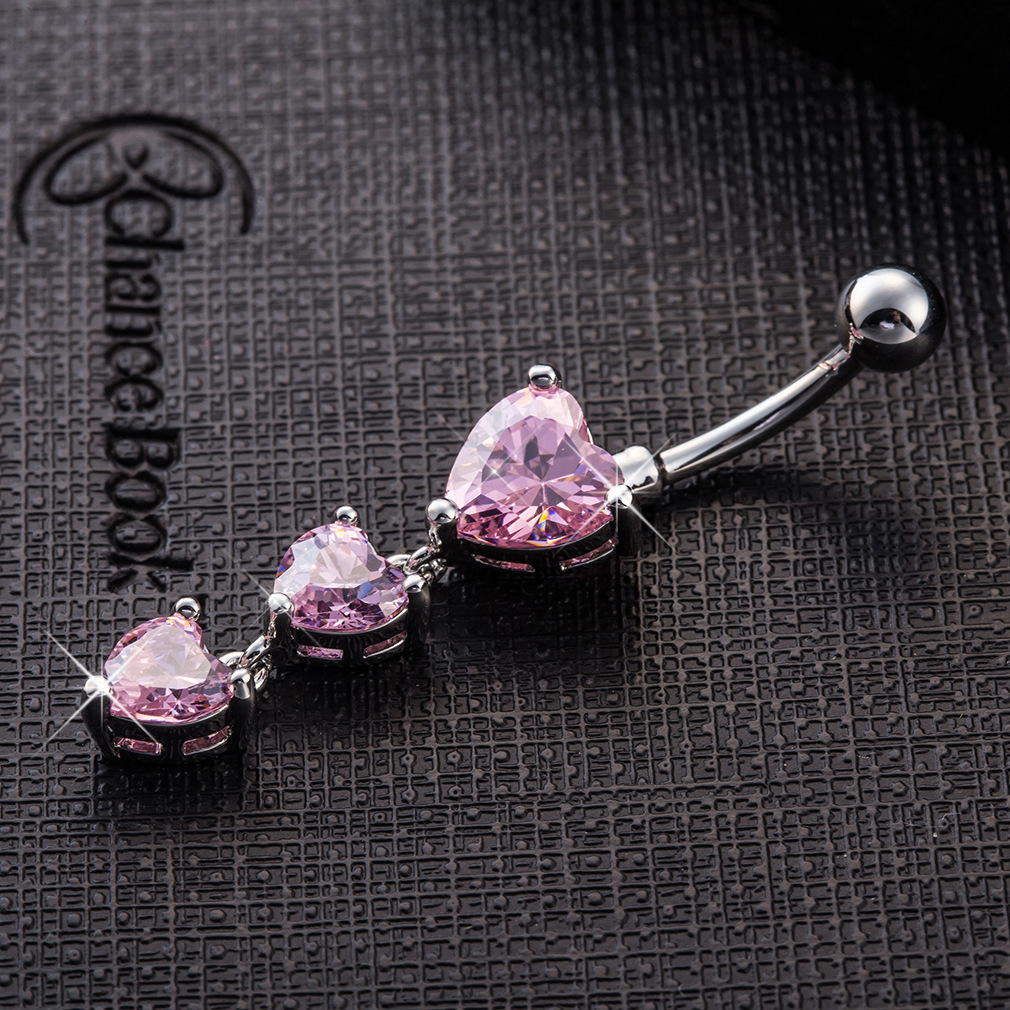 7g Weight Belly Ring Classification 1 Piece Quantity Daily, Street Occasion Copper Material Heart Shape Pattern Women's Gender Simple Style Style 1 Piece Belly Rings Simple Style Heart Shape Copper 1