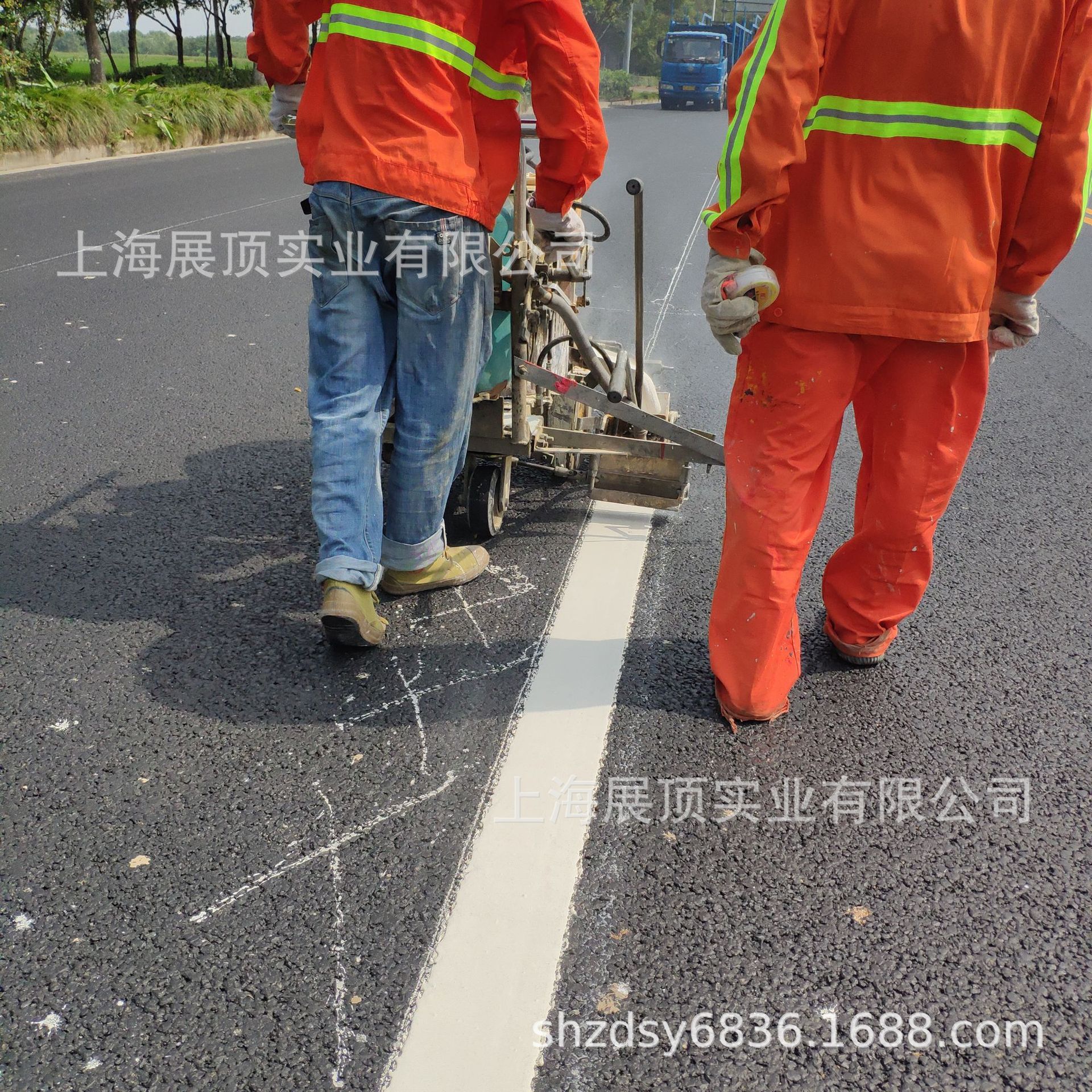 苏州¤ 昆山太仓吴江园区交通道路划线小区马路热熔标线 冷漆施工