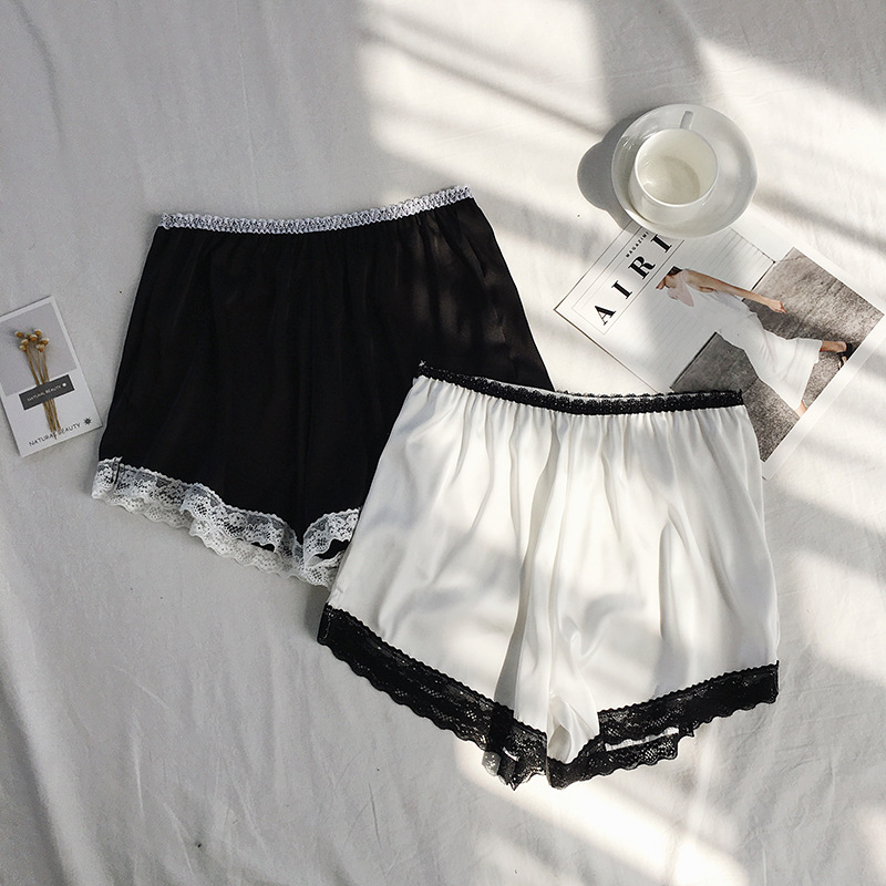 sexy Lace Borneol Anti emptied Safety trousers lady summer Solid Leggings Four shorts DK01