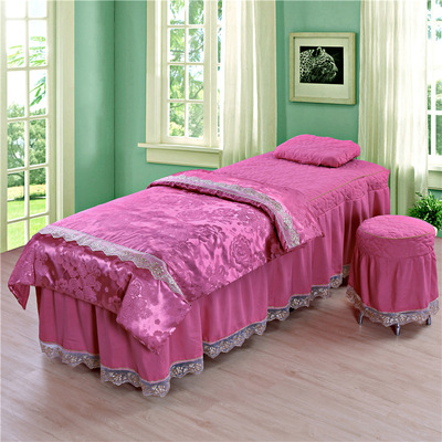 高档美容院 美容床罩四件套 纯棉美容院床罩 厂家直销 可定做