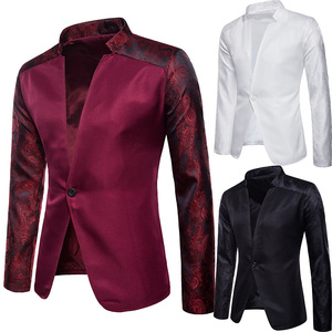 solid body shoulder sleeve design a button men’s LAPEL SUIT 
