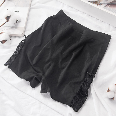 新品裸氨无缝安全裤防走光女夏薄款冰丝无痕蕾丝内穿打底保险短裤