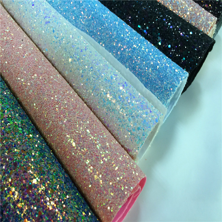 供应撒粉闪光金葱面料 粗片立体弹力布彩虹面料 黄金海岸面料