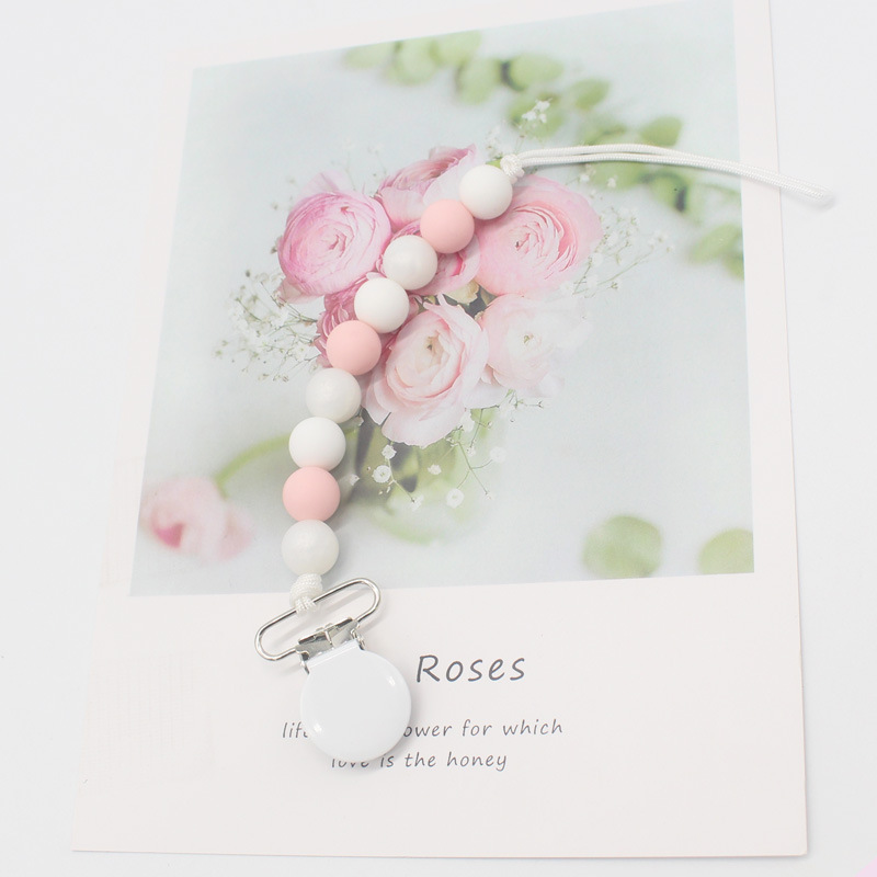 INS silicona chupete cadena AliExpress Amazon popular anti-gota cadena chupete clip bebé anti-perdido cadena