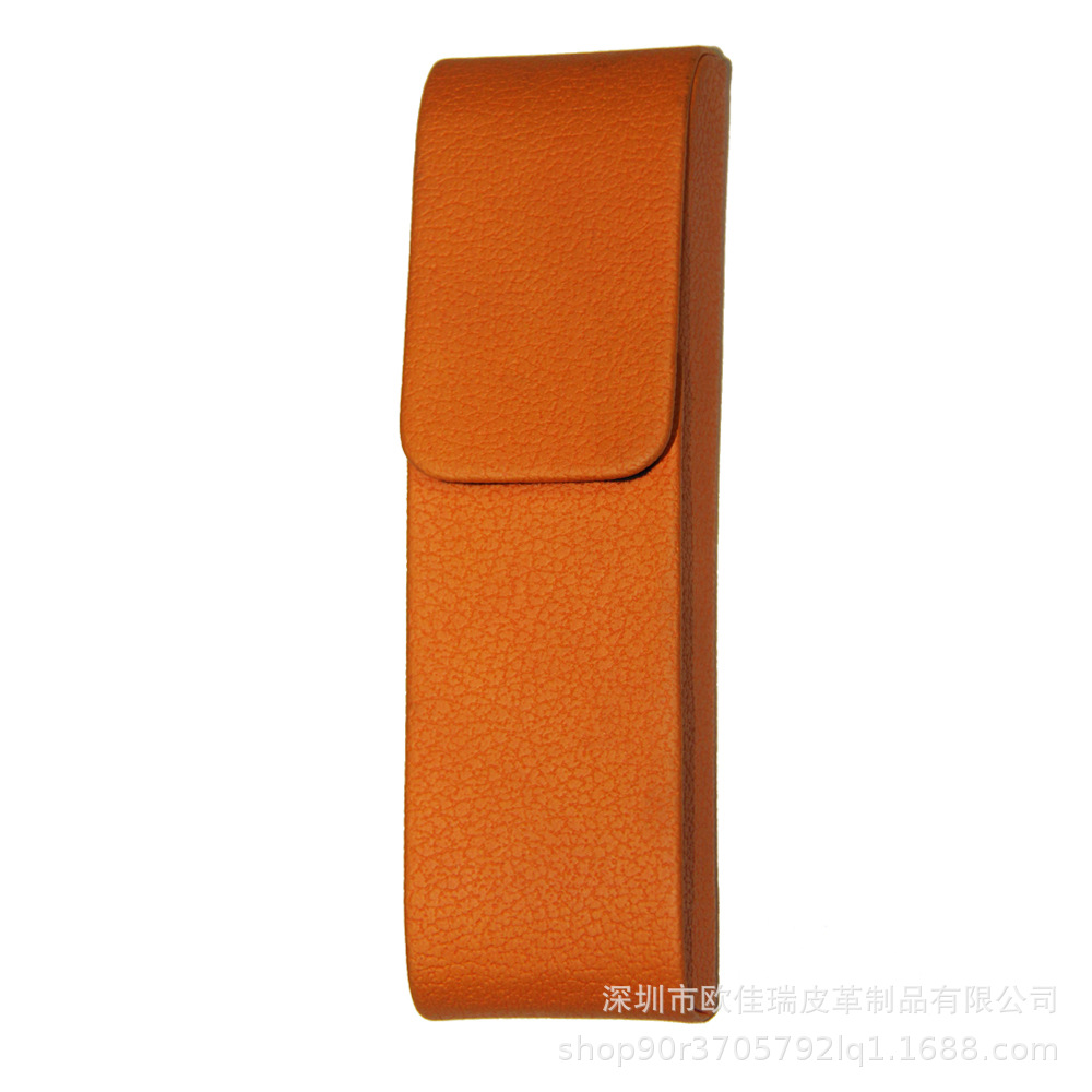 源头厂家定做皮质笔套  创意小型钢笔文具盒   可订制LOGO