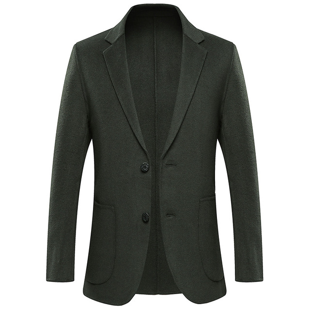 Fall and Winter Men’s Pure Hand-made Korean version Slim Wool Small Suit