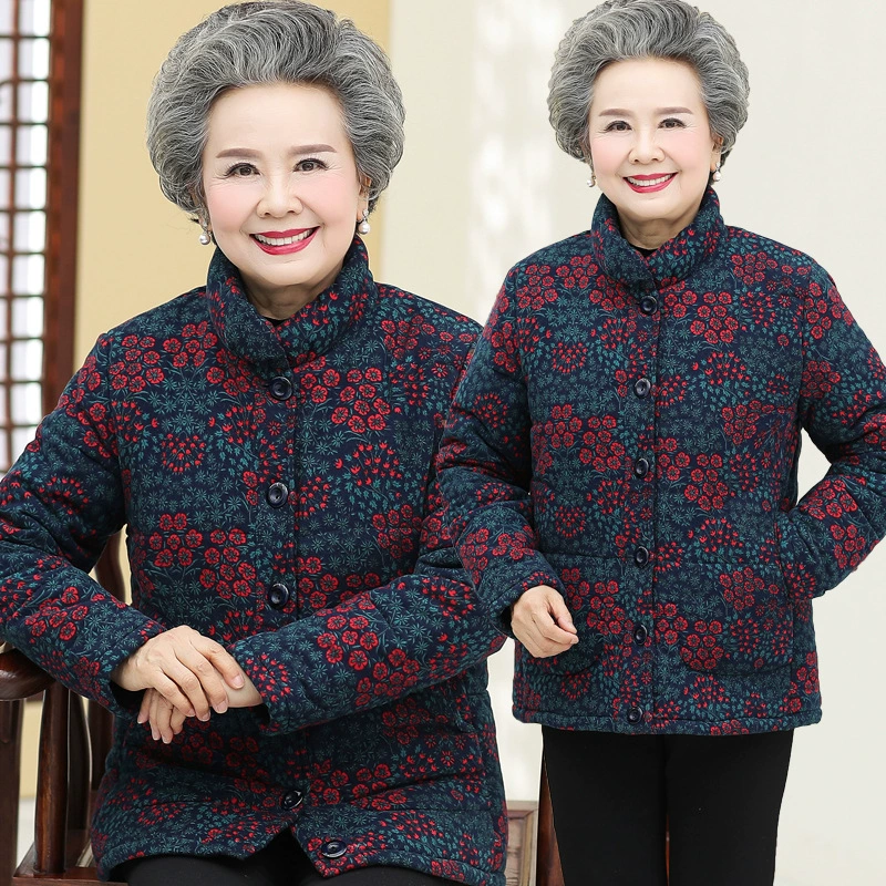 Женская зимняя одежда среднего и пожилого возраста с хлопковой подкладкой, куртка с хлопковой подкладкой для бабушки 60-70 лет 80 толстое пальто для мамы, одежда для пожилых людей
