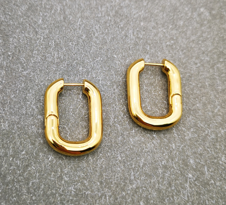 1 Pair Fashion U Shape Brass Plating Earrings display picture 2