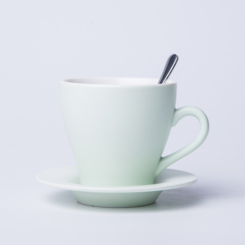 Taza de cerámica creativa taza de agua taza de moda simple taza de café caja de regalo conjunto de cuchara al por mayor