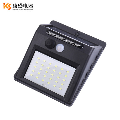 厂家直销30led太阳能人体感应壁灯 室外庭院走廊智能感应照明路灯