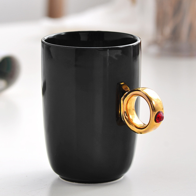 Rắn cốc gốm vài sáng tạo nhẫn hộp quà tặng với biểu tượng tùy chỉnh để đánh dấu gốm quà tặng cốc cà phê Cup Hộp quà