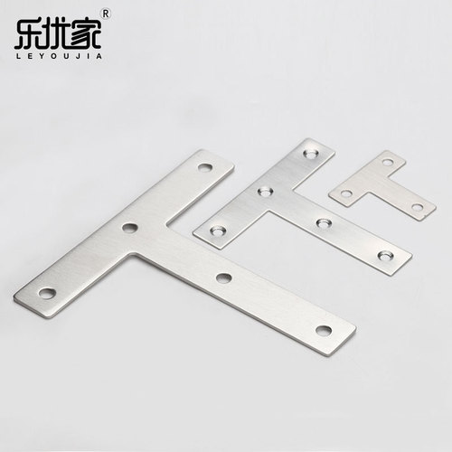 Stainless steel corner code 90 degree right angle plus fixed angle iron L-shaped T-shaped triangle bracket shelf support furniture connector