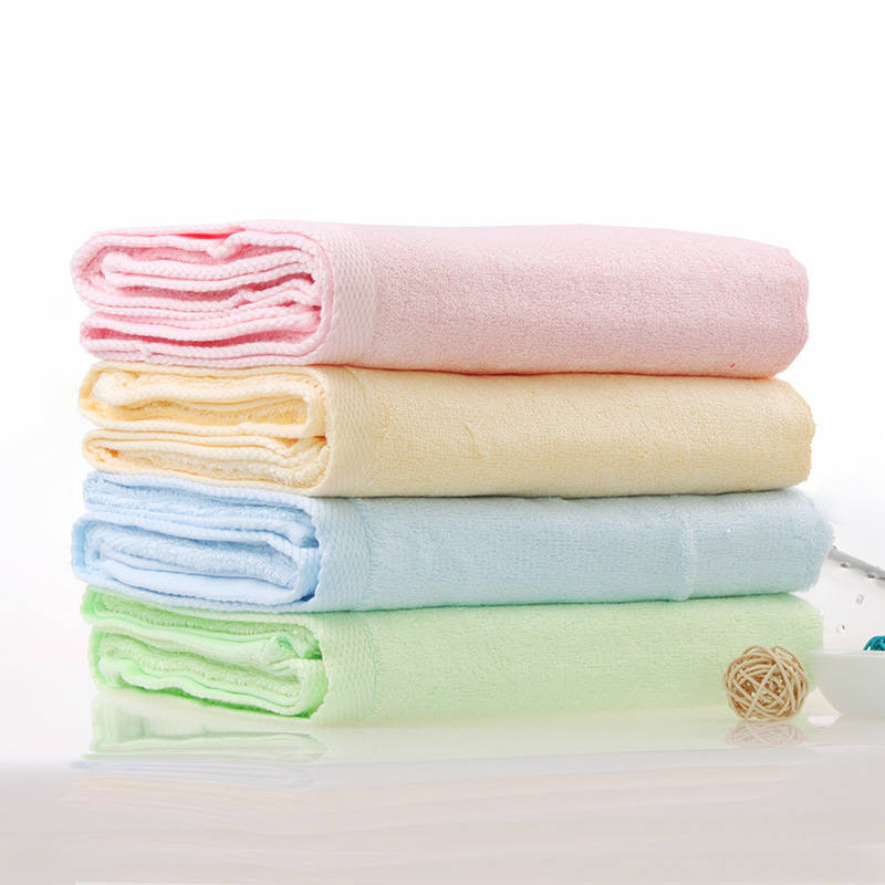 儿童素色浴巾竹纤维浴巾正方形90*90婴儿宝宝批发婴童毛巾被抱被|ms