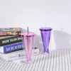 Korean Mermaid Plastic straws Fashion Cultural Capital Cup Fruit Cup Fish Tail Straw Cup Factory