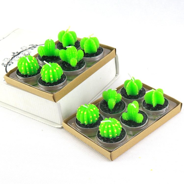 创意仿真多肉蜡烛圣诞水果蜡烛表白仙人掌植物蜡烛节日工艺礼品|ru