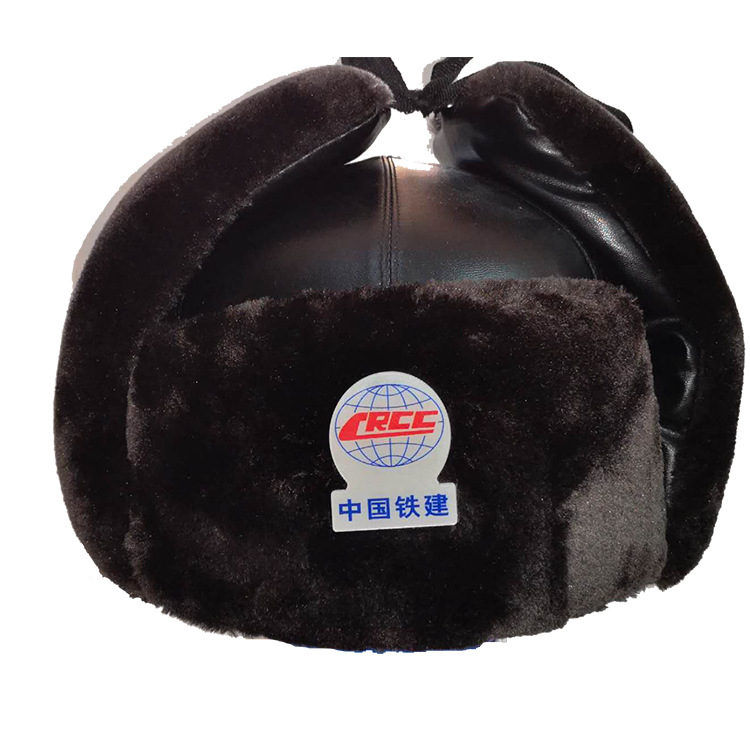 直销棉安全帽长毛绒防寒保暖加厚防羊绒防砸工矿电力施工大帽檐