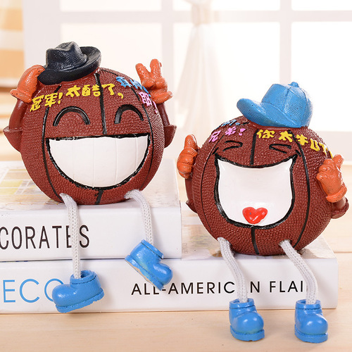 Hanging Basketball Piggy Bank Cartoon Basketball Model with Words Student Pocket Money Bank