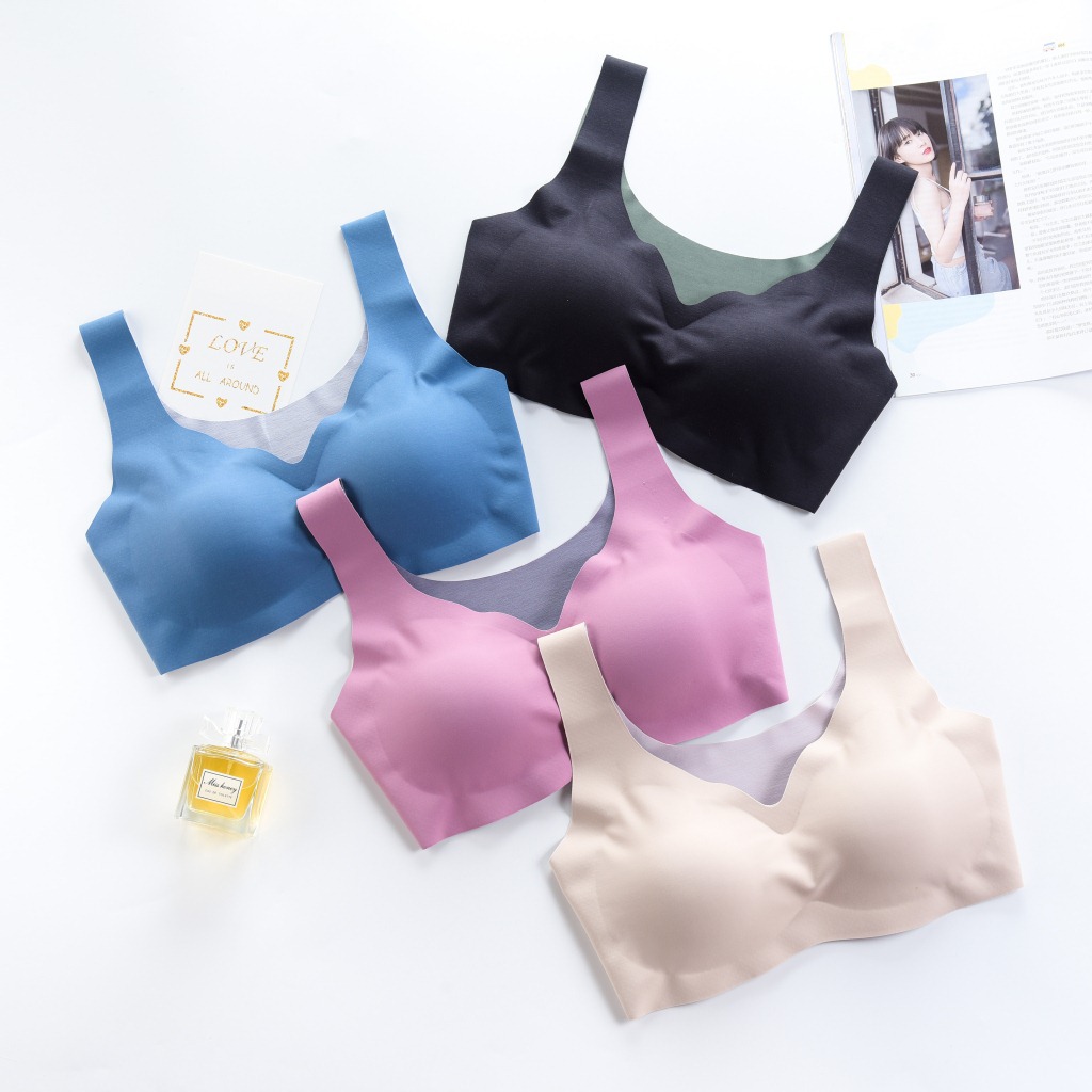 新款华黑科技日本尚品无痕歌尔安心内衣睡眠运动跑步小胸聚拢文胸|ms