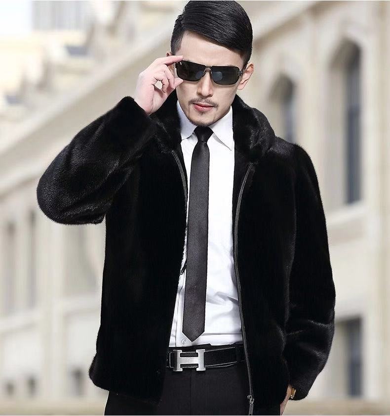 2018韩版冬季仿皮草连帽上衣男女修身款休闲外套潮流风百搭毛毛皮|ru