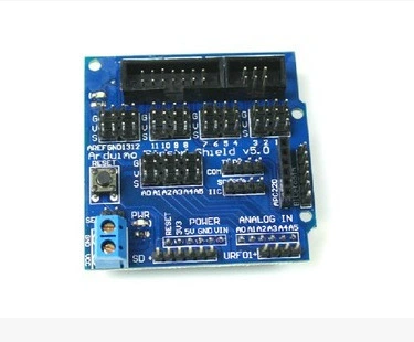 Плата расширения Uno R3 v5, щит датчиков v5.0 для электронных конструкторов, синяя версия для роботов