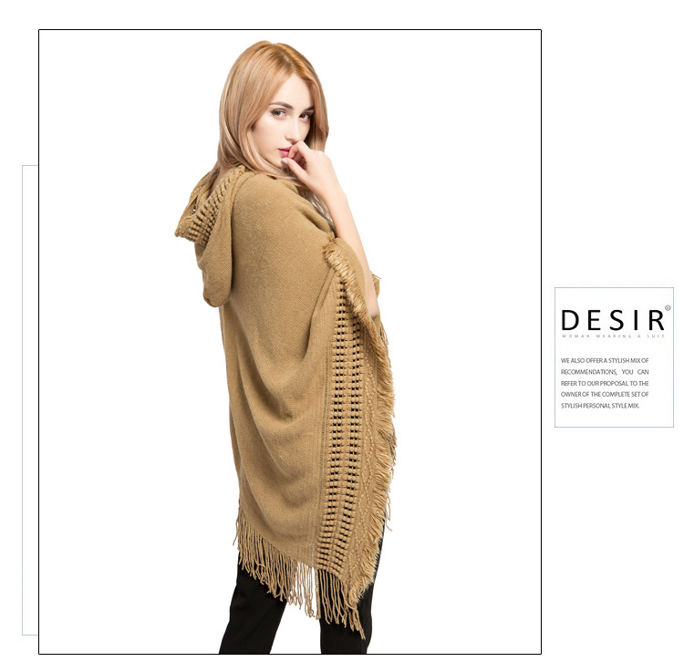 速卖通亚马逊热卖 大码针织套头衫批发 冬季仿羊绒披