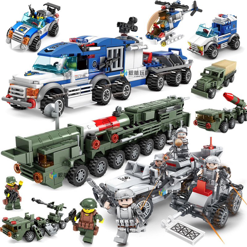 开智合体变形系列军事积木消防 儿童益智拼装坦克战车男孩子玩具