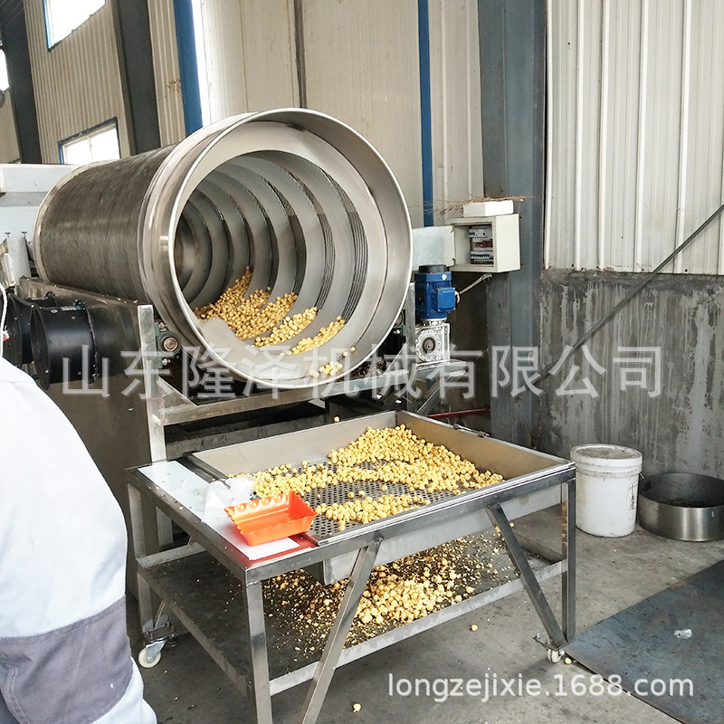 自动爆米花生产流水线 大型商用球形爆米花机 爆米花冷却生产线