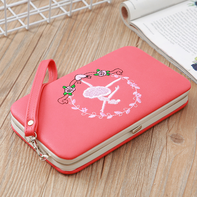 Fashion Long Multifunctional Embroidered Portable Wallet Wholesale display picture 24