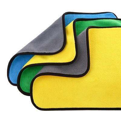 厂家批发30*40加厚双面双色珊瑚绒擦车巾 AB面高密珊瑚绒抹布批发|ru