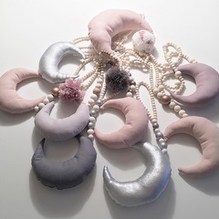 Dropshipping Instagram decoration Nordic style star moon tassel bead pendant for children's room tent bed canopy decoration