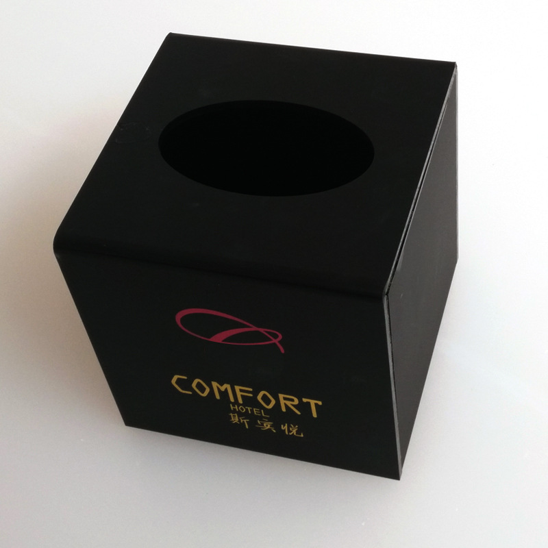 纸巾盒定制 亚克力广告抽纸盒 酒店餐厅高档卷筒纸纸巾盒定做