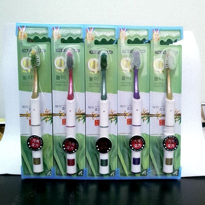 the republic of korea Bamboo salt toothbrush Single Korean toothbrush Soft fur Fine fur Adult Toothbrush clean Bamboo salt toothbrush