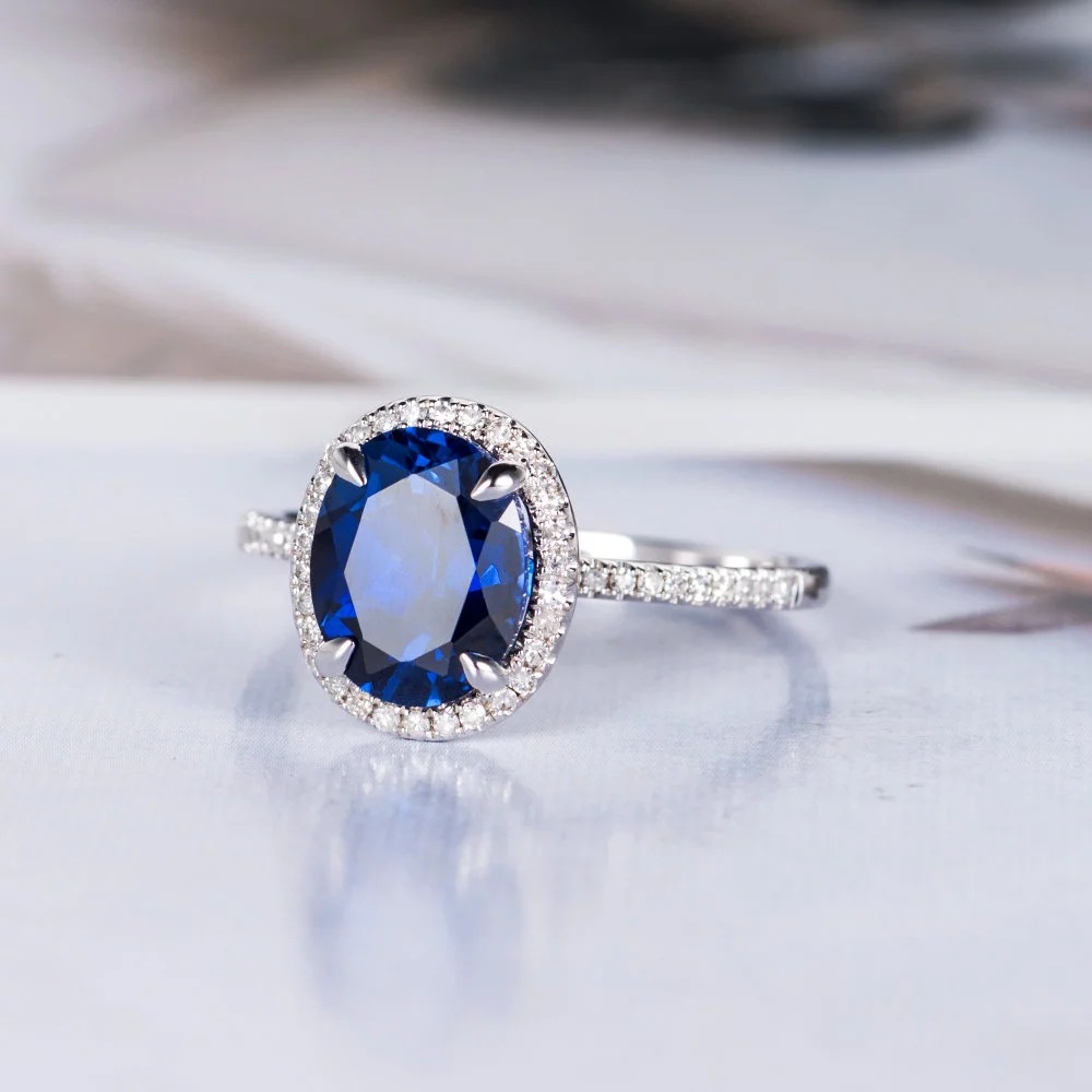 Neues Zubehör Königsblau Rund Multi-diamant Damen Zirkon Kupfer Ring Großhandel display picture 4