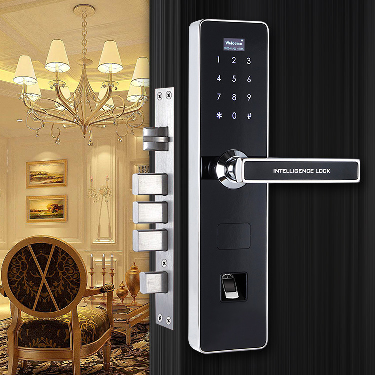 锁神指纹锁家用C级防盗锁芯入户门锁可定学校NB物联网系统