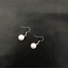 Accessory, earrings from pearl, pendant, Korean style, bright catchy style