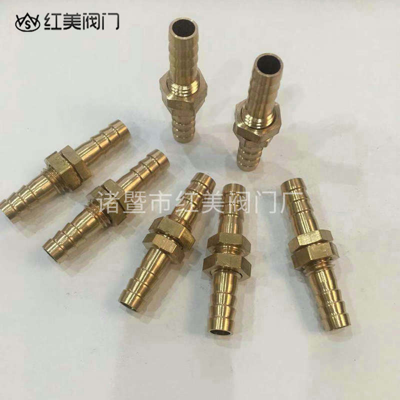 黄铜隔板宝塔接头 穿板气管接头58-3 串联串板直通宝塔非标定