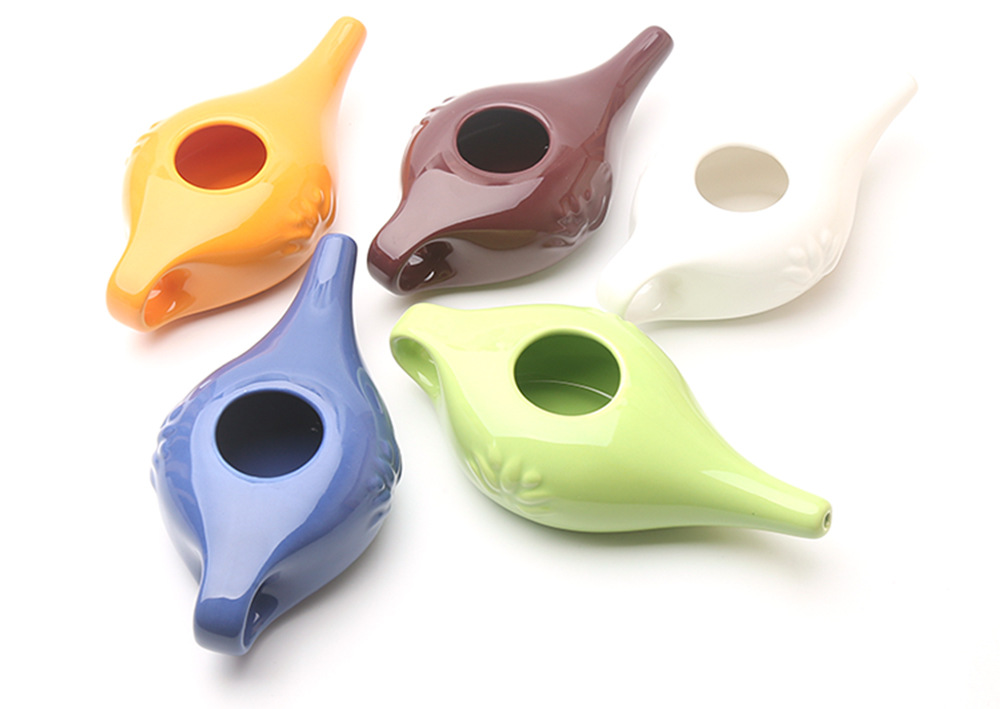 250 Ml Ceramic Nasal Wash Pot Nasal Flusher Yoga Nasal Wash Pot Nose Cleaning Pot Wholesale Supply display picture 3