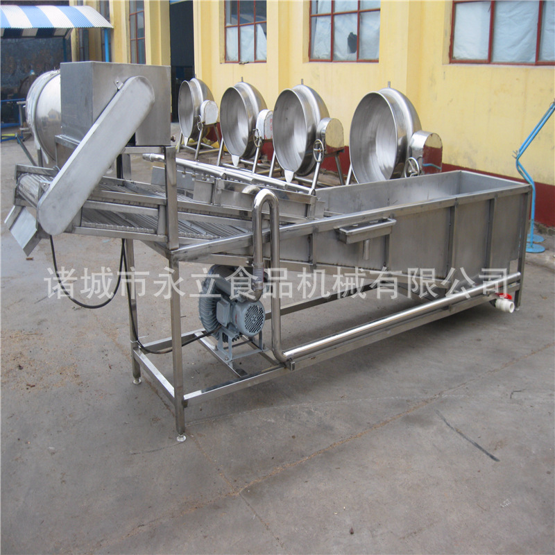 定制加工连续式蒸煮漂烫流水线 蔬菜巴氏杀菌漂烫冷却流水线