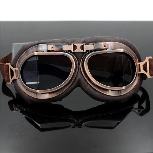 Outdoor sports glasses, motorcycle goggles, corner copper Harley helmet goggles, windproof, dustproof and explosion-proof