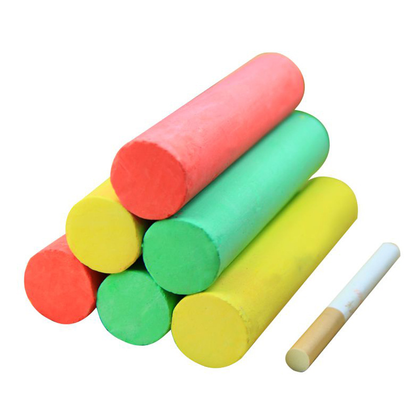 蒙育彩色粉笔工业用粉笔环保粉笔彩色笔石膏粗粉笔包邮|ru
